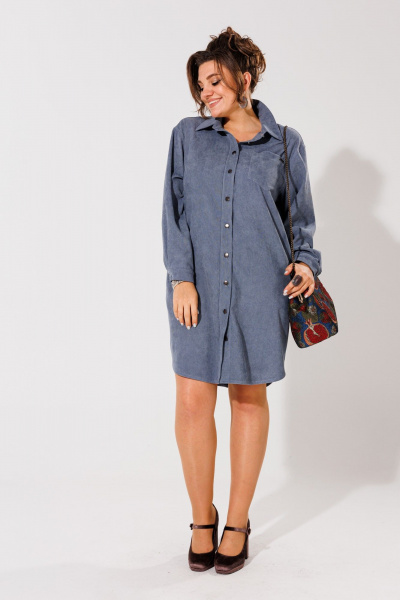 Платье Anelli 1435 голубой - фото 2