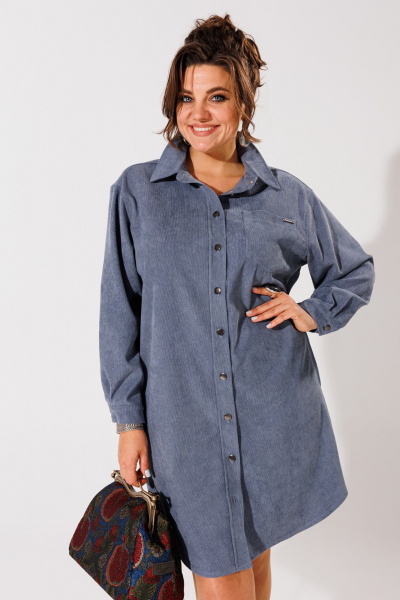 Платье Anelli 1435 голубой - фото 1