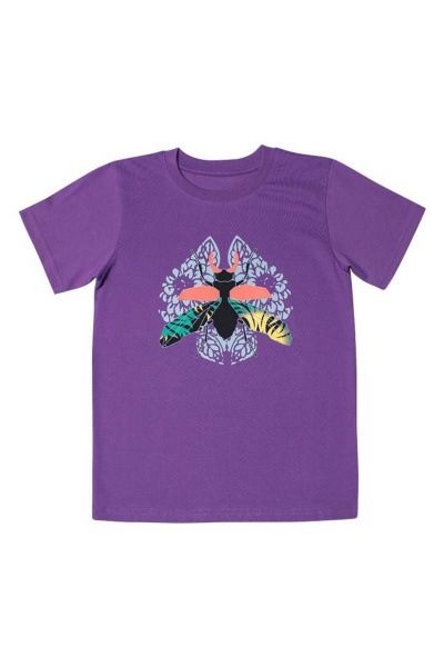 Летняя майка из трикотажа и хлопка для девочки Bell Bimbo 172362 фиолетовый - фото 1