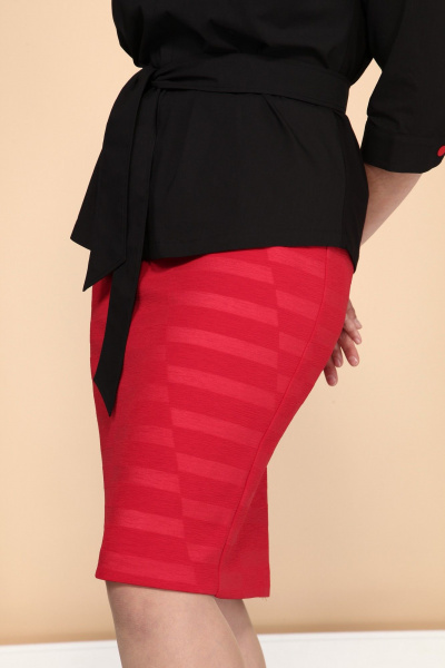 Элегантный костюм юбка-карандаш и блуза из трикотажа Klever 262/275 - фото 7