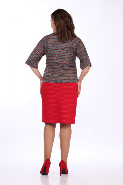 Блуза из вискозы и трикотажа с юбкой-карандаш Klever 262/394 - фото 5