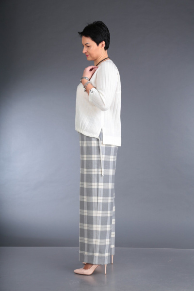 Брюки и блуза из трикотажа и костюмной ткани ZigzagStyle 522 молочный - фото 2