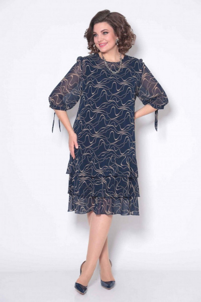 Платье Асолия 2635 синий - фото 1