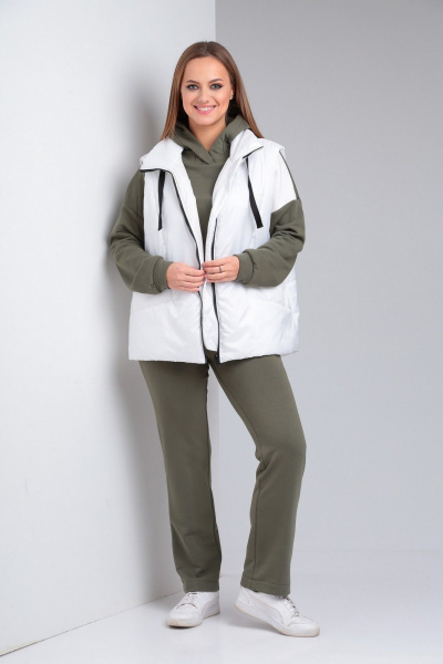 Спортивный комплект брюки жилет худи из плащёвой ткани Диомант 1944 - фото 1