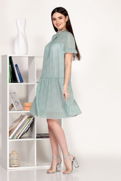 Платье Ивелта плюс 1702 зеленый - фото 3