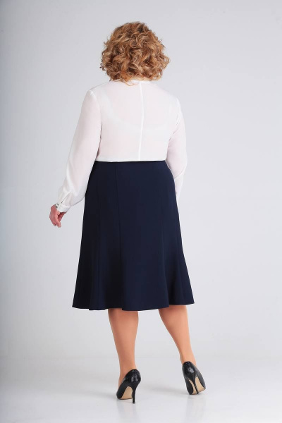 Юбка расклешенная из текстиля, демисезонная Swallow 254 синий - фото 2