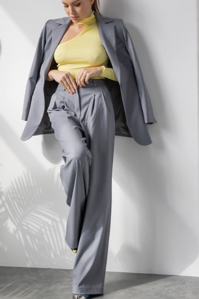 Широкие брюки палаццо с высокой посадкой и складками KORTNI 16BR11 - фото 6