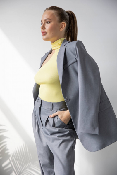 Широкие брюки палаццо с высокой посадкой и складками KORTNI 16BR11 - фото 4