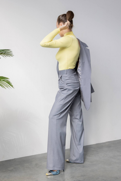 Широкие брюки палаццо с высокой посадкой и складками KORTNI 16BR11 - фото 2