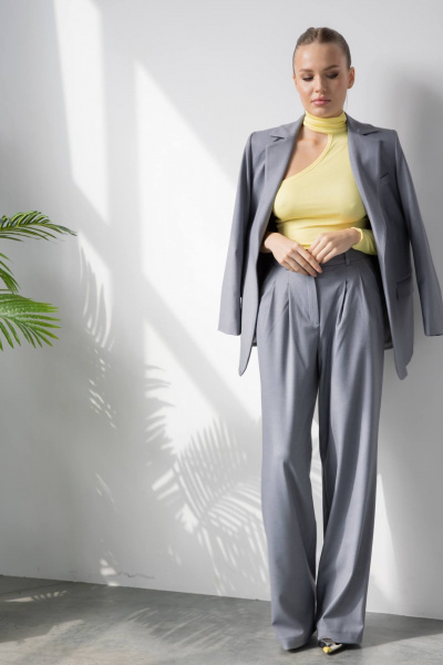 Широкие брюки палаццо с высокой посадкой и складками KORTNI 16BR11 - фото 1