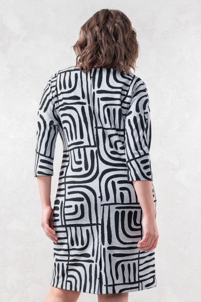 На каждый день свободное серое платье из трикотажа Avanti 1618-1 - фото 2