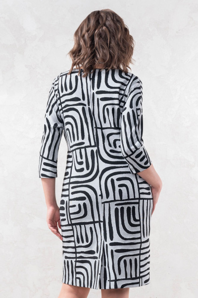 На каждый день свободное серое платье из трикотажа Avanti 1618-1 - фото 4