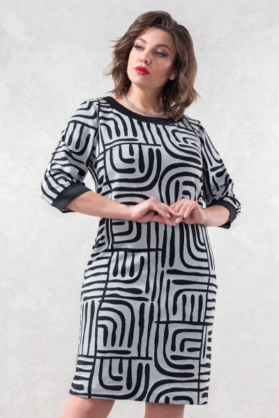 Элегантное трикотажное платье полуприлегающего силуэта Avanti 1619-1 - фото 1