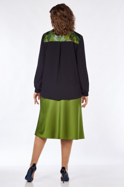 Зеленый комплект юбки и безрукавки из вискозы и трикотажа Matini 1.1733 зеленый - фото 13