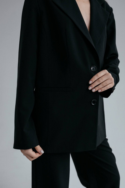 Брюки и жакет классического крой изделия из текстиля SK Brand SK7123 черный - фото 7