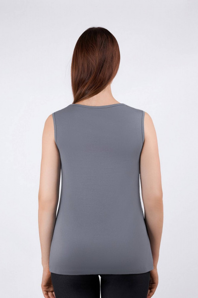 Серая хлопковая майка из трикотажа на каждый день Verally 303-5 серый - фото 2