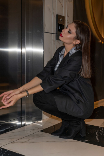 Платье Luna 135 черный - фото 12