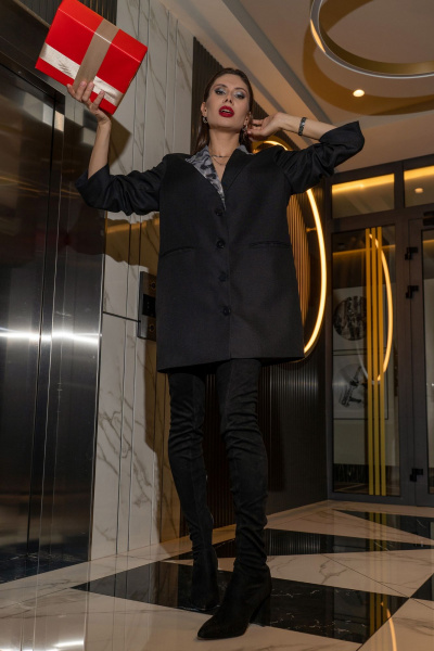 Платье Luna 135 черный - фото 9