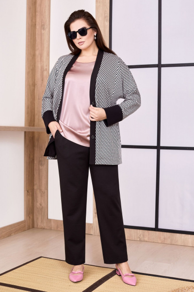 Костюм батал с жакетом и брюками из трикотажа Lissana 4828 - фото 7