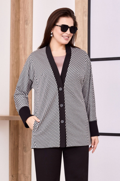 Костюм батал с жакетом и брюками из трикотажа Lissana 4828 - фото 6