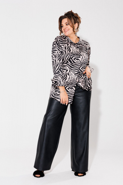 Рубашка Anelli 1203 розовая_зебра - фото 4