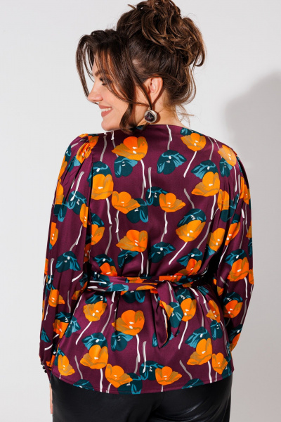 Блуза Anelli 1423 оранж_на_бордо - фото 5