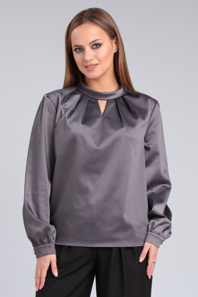 Блуза из текстиля с украшенной атласной структурой Angelina & Сompany 941 - фото 5