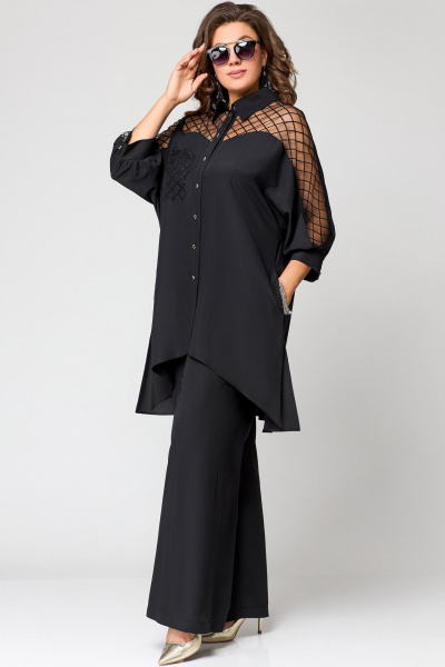 Блуза EVA GRANT 9001-1 черный - фото 3