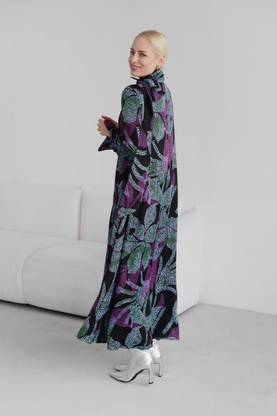 Макси платье-рубашка из вискозы с поясом HELEN BIRCH Pl053 - фото 6