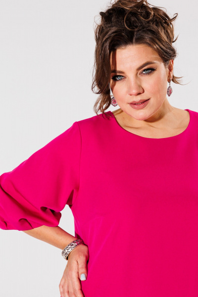 Платье в стиле нарядной элегантности с рукавом 3/4 Anelli 1434.1 фуксия - фото 2