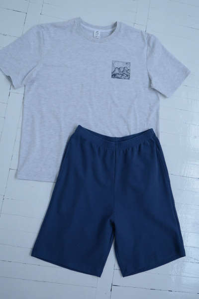 Майка, шорты Купалинка 264805.182-188 к.полоска,т.синий - фото 1