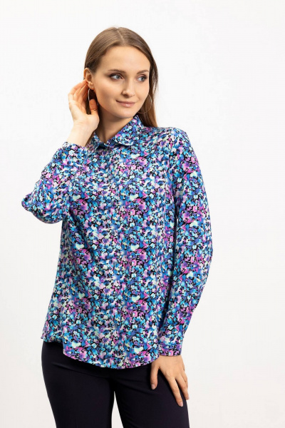 Рубашка из вискозы с кокеткой и сборками Femme & Devur 7117 3.34F(170) - фото 1