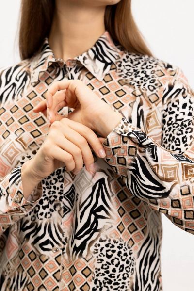 Рубашка свободного силуэта из текстиля Femme & Devur 7117 3.33F(170) - фото 3