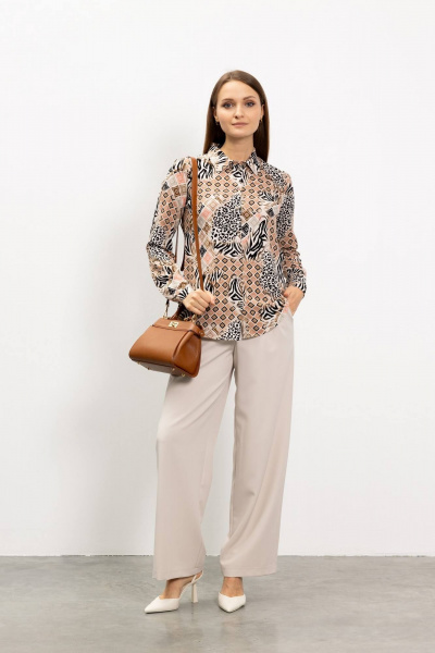 Рубашка свободного силуэта из текстиля Femme & Devur 7117 3.33F(170) - фото 2