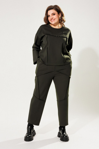 Брюки, джемпер Mubliz 139 хаки - фото 6