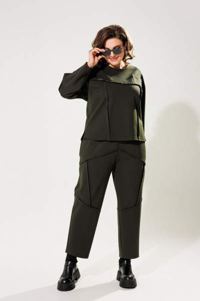 Брюки, джемпер Mubliz 139 хаки - фото 5