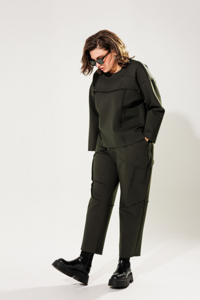 Брюки, джемпер Mubliz 139 хаки - фото 4