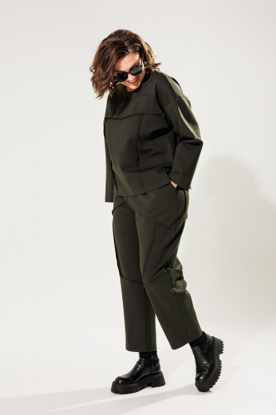 Брюки, джемпер Mubliz 139 хаки - фото 3