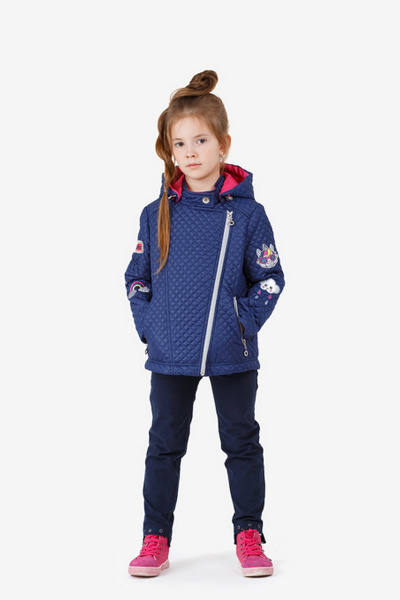 Куртка из стеганой плащёвой ткани с синтепоном для демисезона Bell Bimbo 181001 т.синий - фото 2