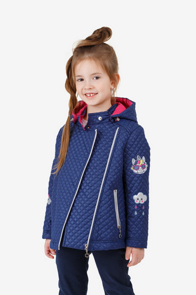 Куртка из стеганой плащёвой ткани с синтепоном для демисезона Bell Bimbo 181001 т.синий - фото 1