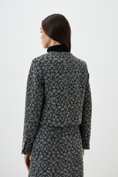 Короткий жакет из итальянского твида с металлическими пуговицами C. of PAPAYA NEW 1691 - фото 3