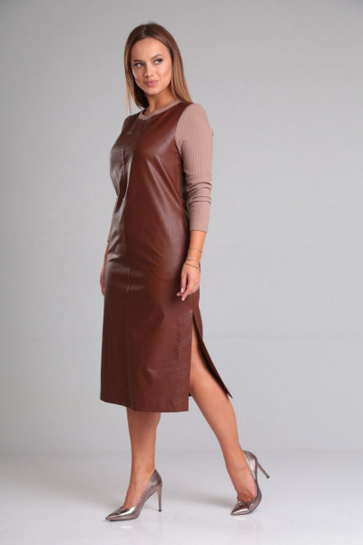 Платье Gamma Gracia 688 коричневый - фото 4