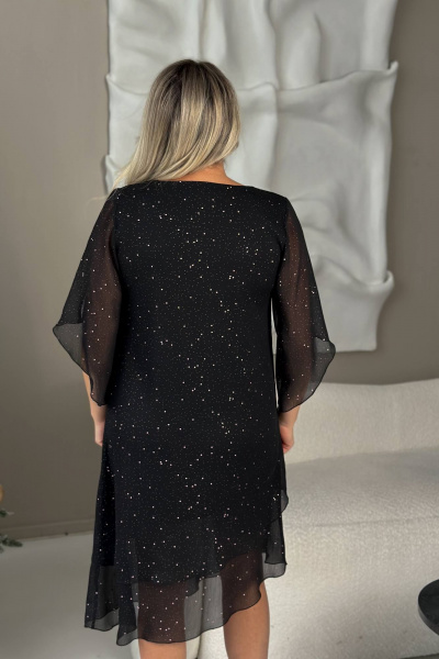 Платье с шифоновой отделкой и асимметричным низом LindaLux 2-026 звездное_небо - фото 10