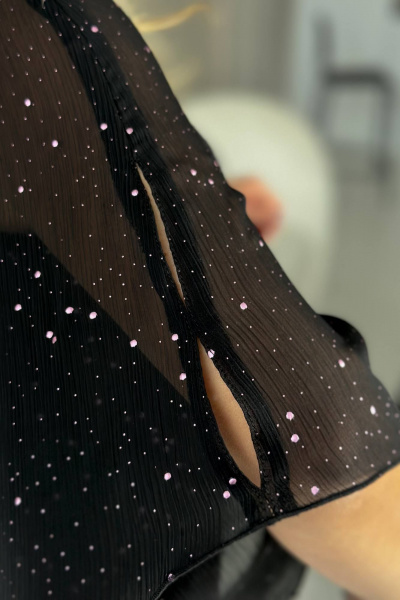 Платье с шифоновой отделкой и асимметричным низом LindaLux 2-026 звездное_небо - фото 8