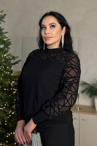 Водолазка из трикотажа в классическом стиле для офиса LindaLux 1-419 - фото 4