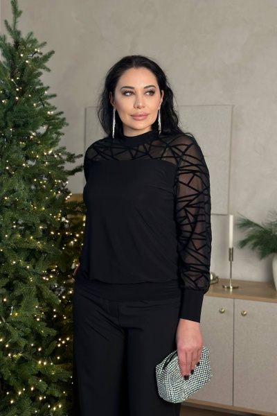 Водолазка из трикотажа в классическом стиле для офиса LindaLux 1-419 - фото 3