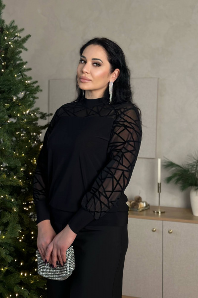 Водолазка из трикотажа в классическом стиле для офиса LindaLux 1-419 - фото 2