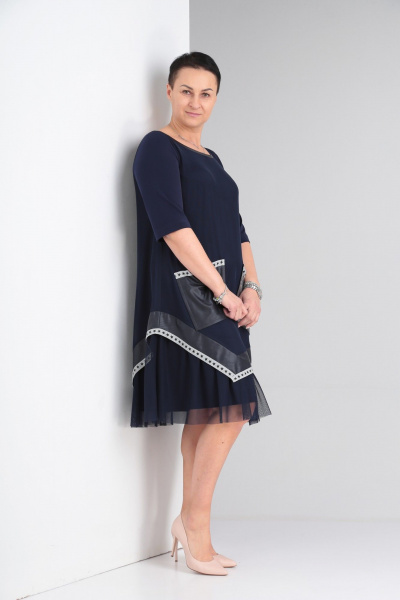 Платье ZigzagStyle 431 синий - фото 3