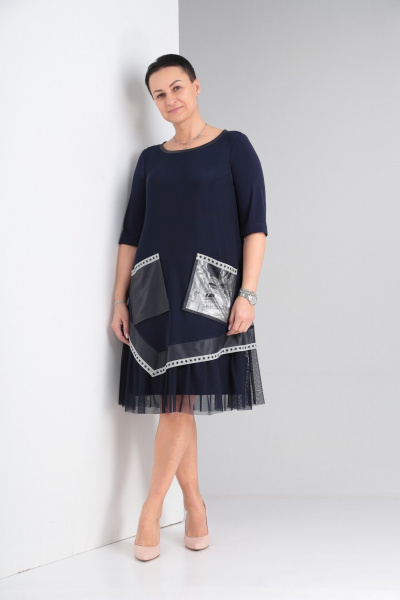 Платье ZigzagStyle 431 синий - фото 1