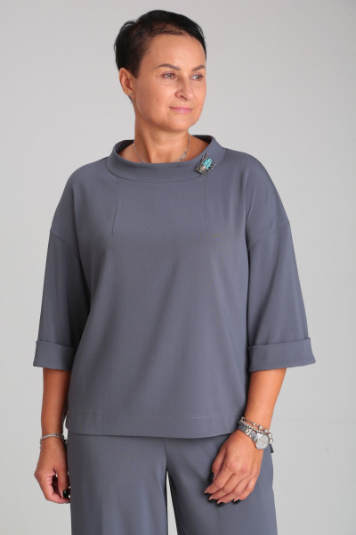 Блуза, брюки ZigzagStyle 482 серый - фото 3